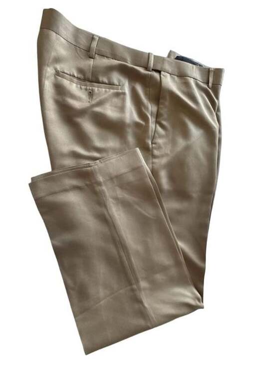 Savane Other - Savane Dress Pants Size 40x30 Tan Khaki Polyester Flat Front